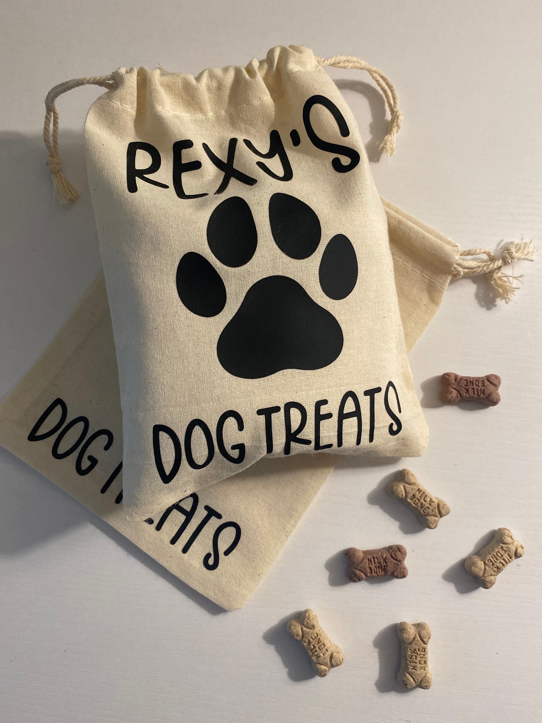 Personalized Dog Treat Bag Personalized Doggy Treat Bag Paw Etsy