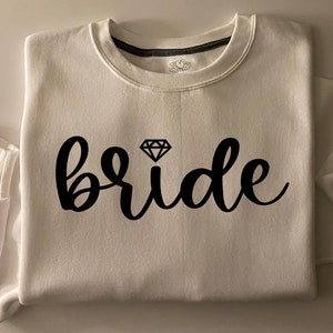 Bride Diamond Crewneck Sweatshirt, Bride Sweatshirt, Bride to Be Sweatshirt, Bride Shirt, Bridal Party Sweatshirt, Soft Unisex Sweatshirt