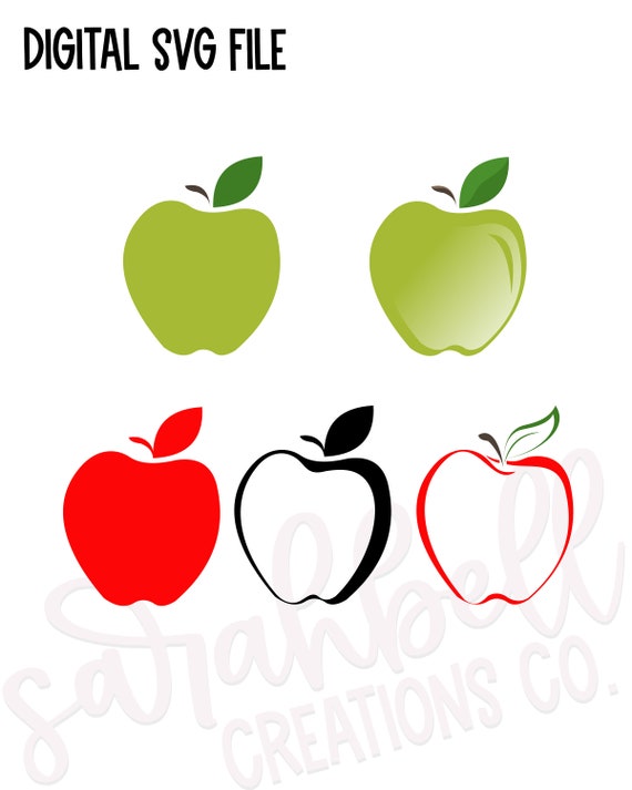Apple SVG Files SVG Cut Files Cricut Cut Files Digital - Etsy