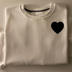Heart Crewneck Sweatshirt, Heart Sweatshirt, Heart Shape Sweatshirt, Cozy Heart Sweatshirt, Valentines Day Heart Crewneck Sweatshirt