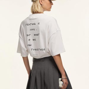 What If We Ran Together Shirt, Unisex Oversized 100% Cotton Tee, Run Club Shirt, Sunday Run Club Shirt, Run Club Aesthetic, Casual Chic