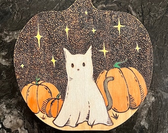 Ghost Kitty Wall Hanging
