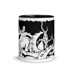 Kraken tentacles Octopus Gray Mug - 11 oz Coffee Mug - Octopus Coffee Mug - Octopus Gifts