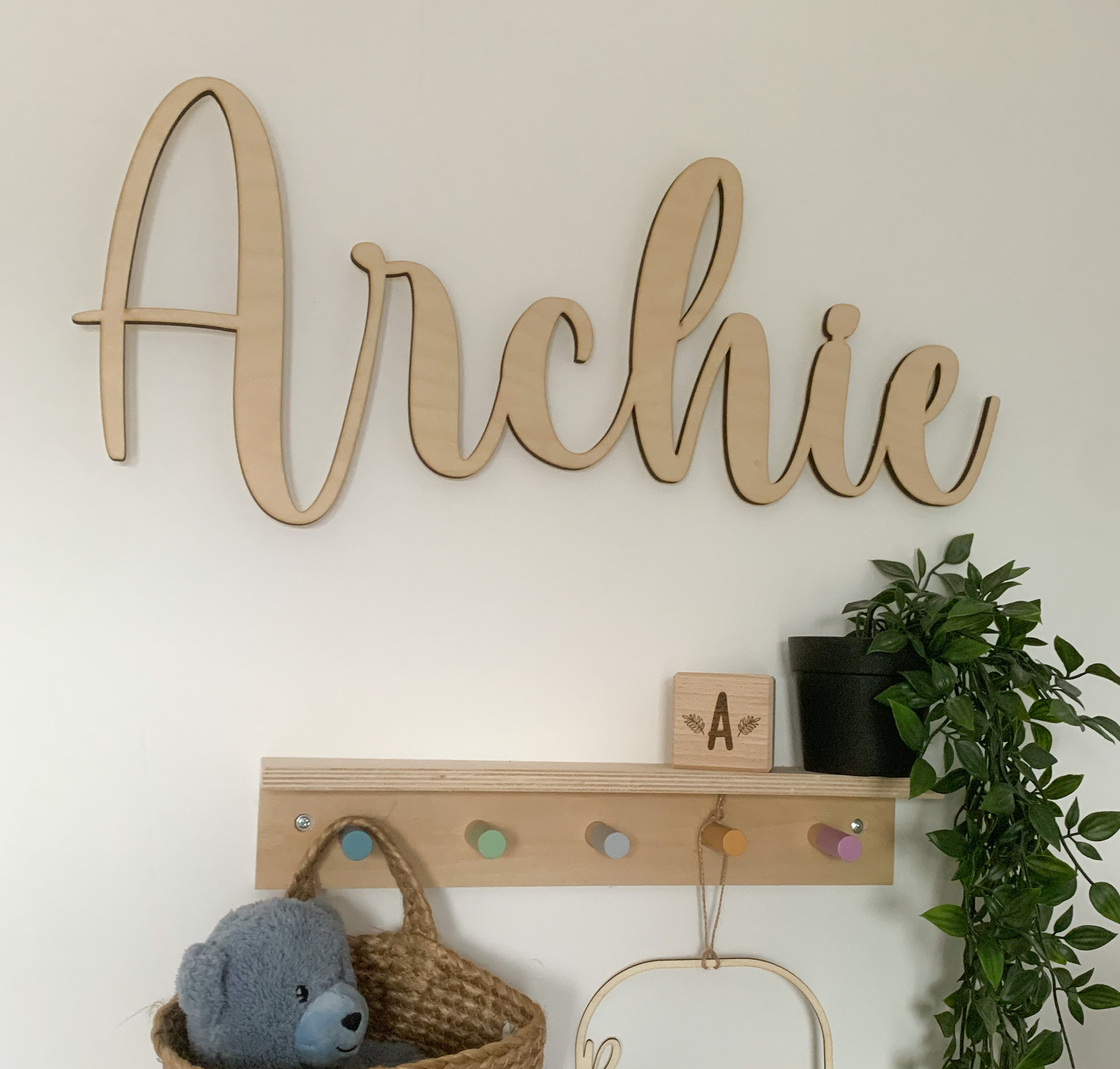 Wooden Name Sign, Nursery Name Sign Boy, Baby Name Sign for Nursery ...
