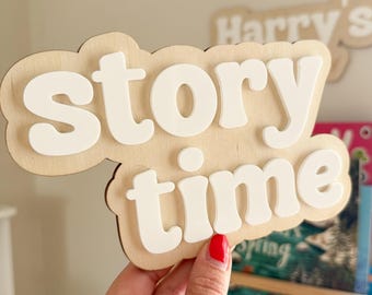 Storytime Sign: Childrens Book Nook Decor