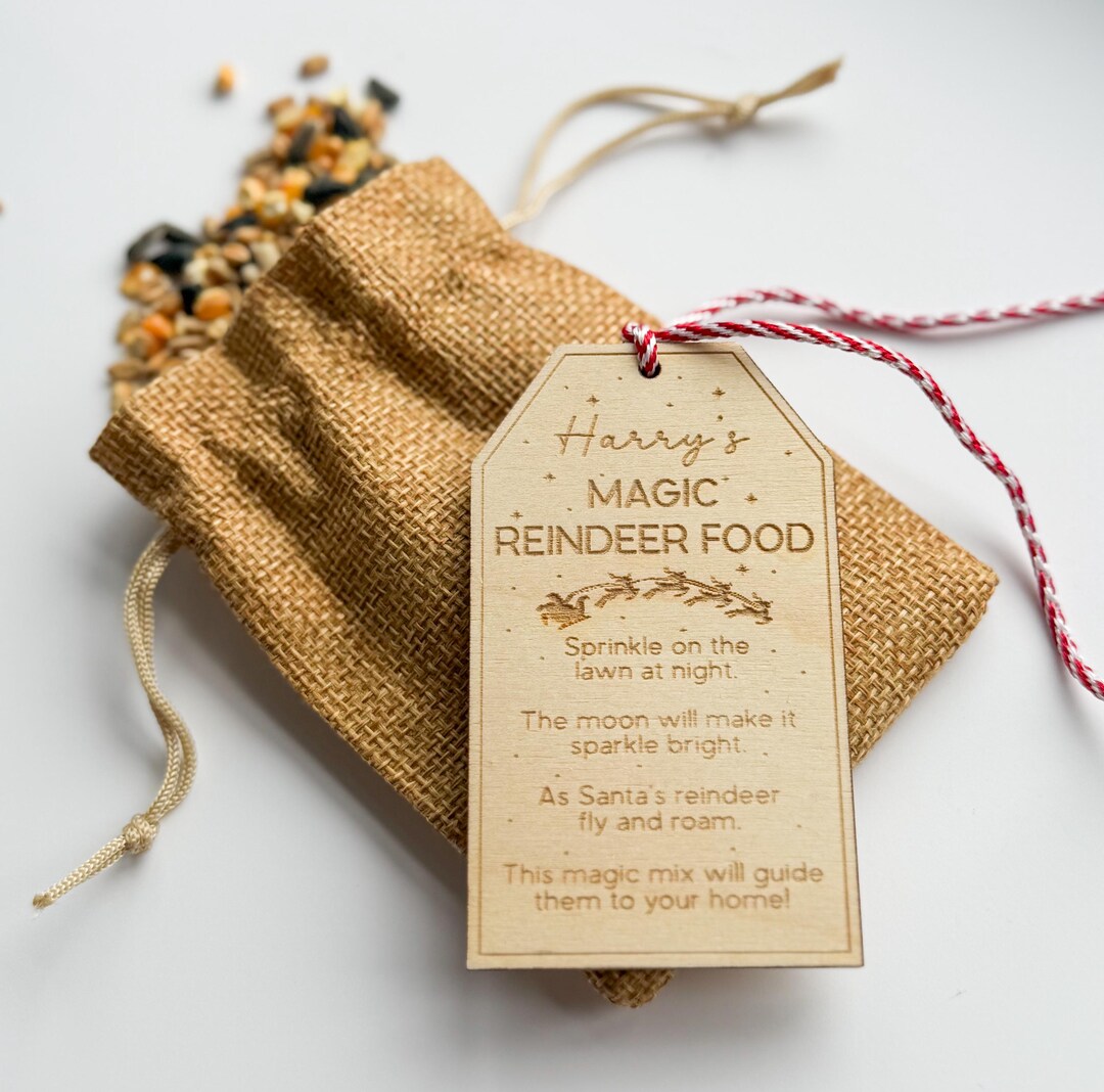 Personalised Reindeer Food, Magic Reindeer Food With Personalised Tag ...