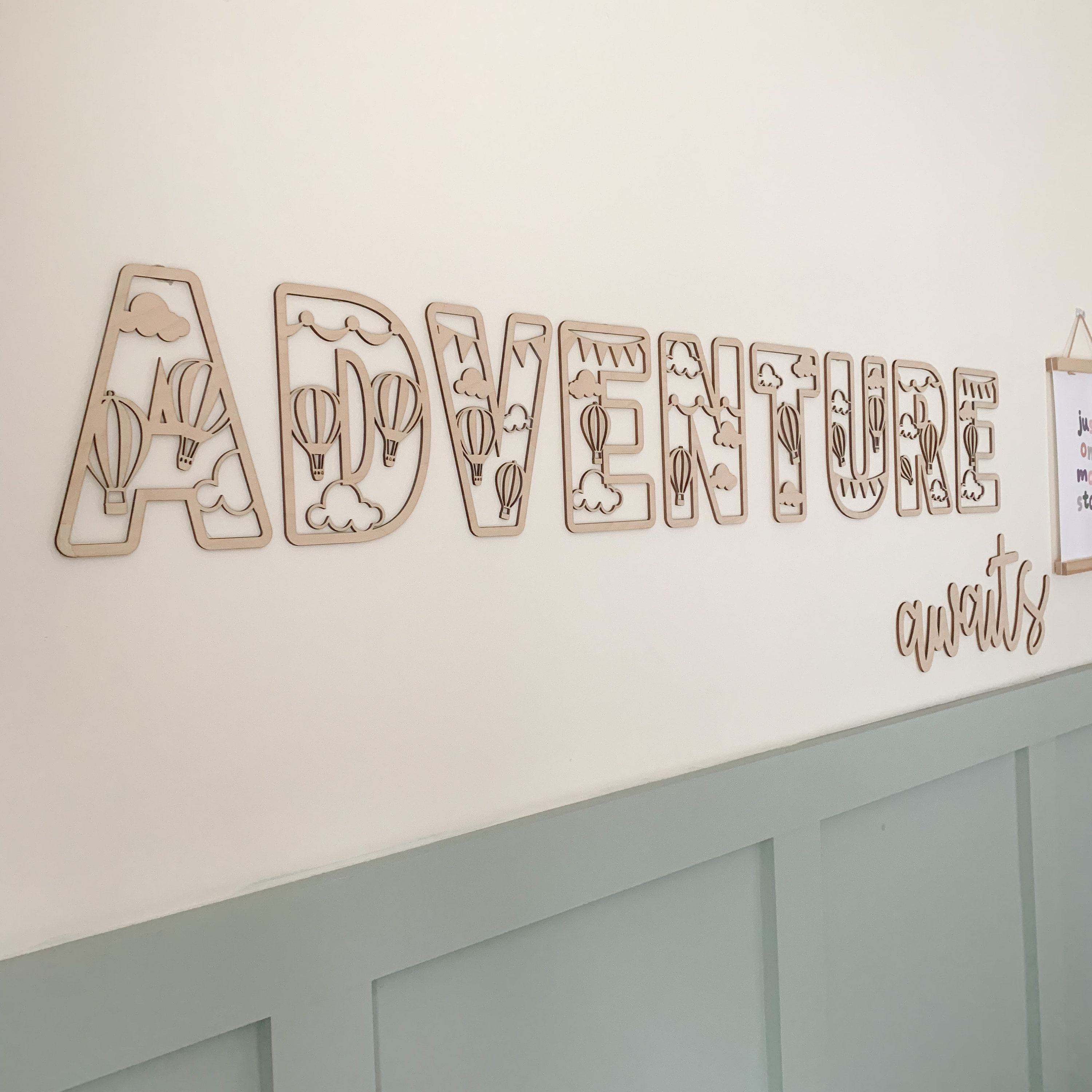Play Room Lettering Adventure Awaits Playroom Sign, Safari Nursery, Wall Lettering, Nursery ...