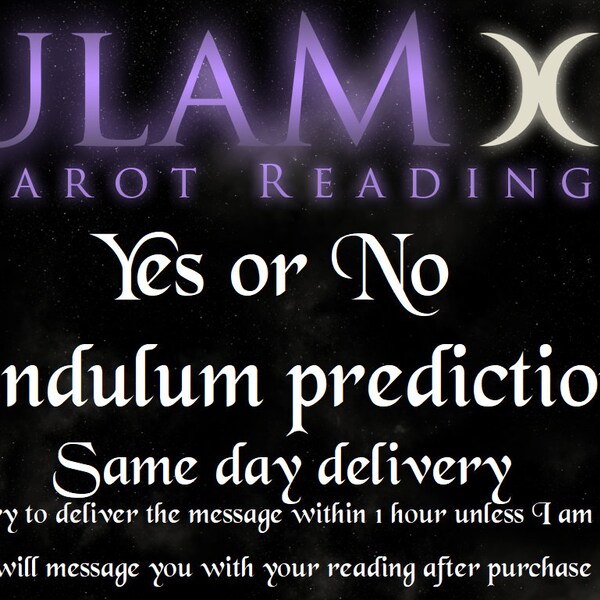 YES/NO Pendulum reading |FAST delivery| Same day!