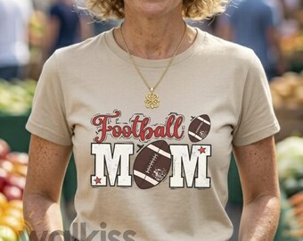 Football Mom Shirt Mother's Day Gift, Sports Mom Sweatshirt Birthday Present, Heavy Cotton, Vintage Football Americano Tee, Fast Shipping