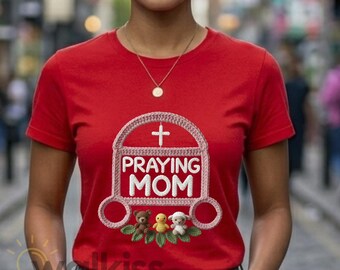 Praying Mom Shirt Christian Mother Gift | Mother’s Day Shirt | Thick Cotton G500 Sweatshirt | Mom Birthday Gift