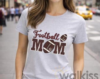 Football Mom Shirt Mother's Day Gift, Game Day Sports Mom Tee Birthday, G500 Heavy Cotton, Varsity Letter Graphic, Fast Shipping