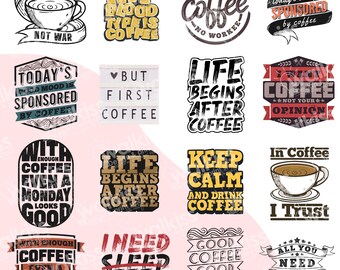 Coffee Lovers Bundle - 24 Digital Coffee Quotes