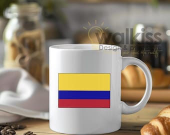Colombia Mug 11oz | Tricolor Colombian Flag | Gift for Colombians Abroad | Colombian Pride | Ceramic Coffee Cup