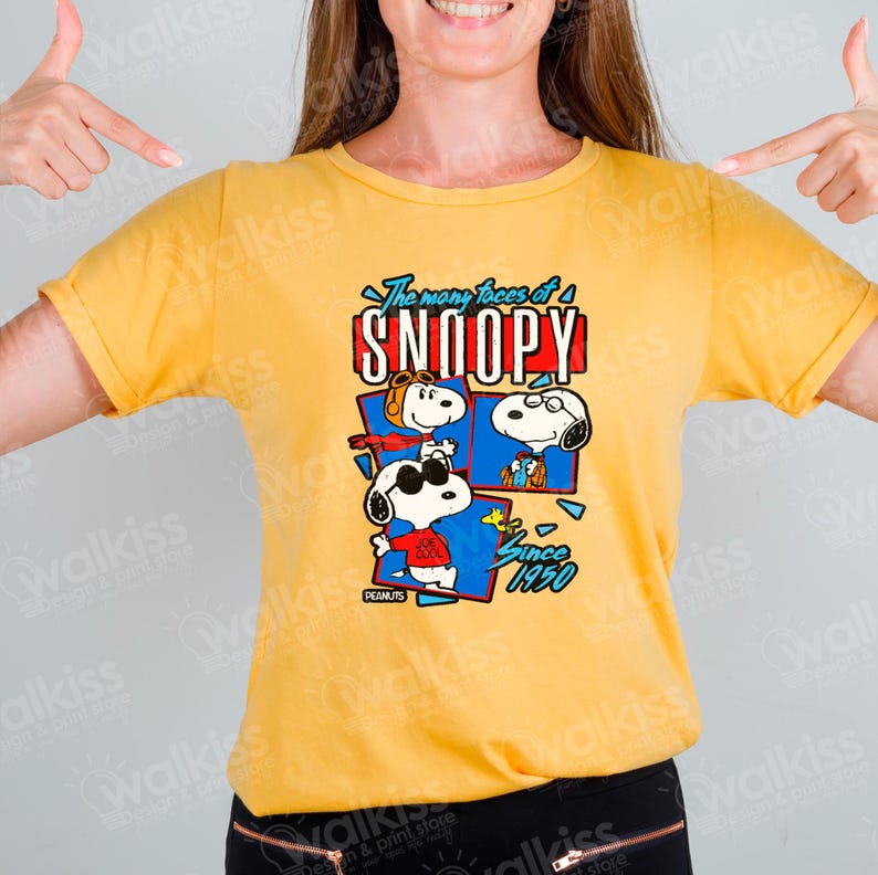 SNOOPY VINTAGE COLLECTION - 6 Nostalgic Retro Prints | Digital Art - Etsy