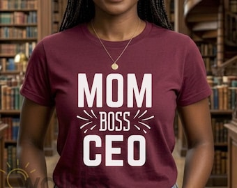 Mom Boss CEO Shirt Mother's Day Gift, Chief Executive Mom Sweatshirt Birthday Present, G500 Heavy Cotton, Minimalist Tee, Fast Shipping