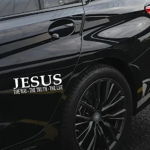 Car sticker, Jesus the way the truth and the life, Faith,for vehicles, motorcycles, laptops, vinyl decal, sticker, self-adhesive, waterproof