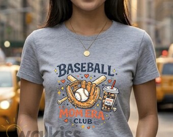Baseball Mom Era Club Shirt Mother's Day Gift, Vintage Sports Mom Sweatshirt Birthday Present, G500 Heavy Cotton, Fast Shipping
