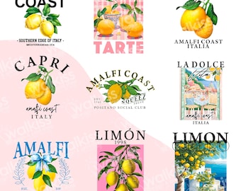 LEMON VIBES - 9 Premium Amalfi Coast Designs - La Dolce Vita Vintage Collection