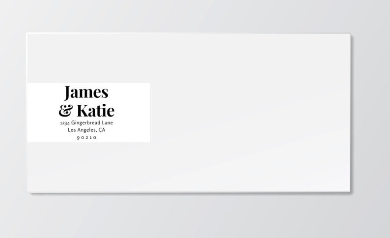 DIY Address Label Template, Modern Classy Wedding Birthday Invitation ...