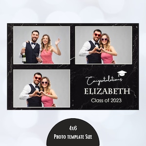 Modelo de cabine fotográfica para festa de formatura em mármore preto e branco PSD, PNG, arquivos fáceis 100% editáveis elegantes