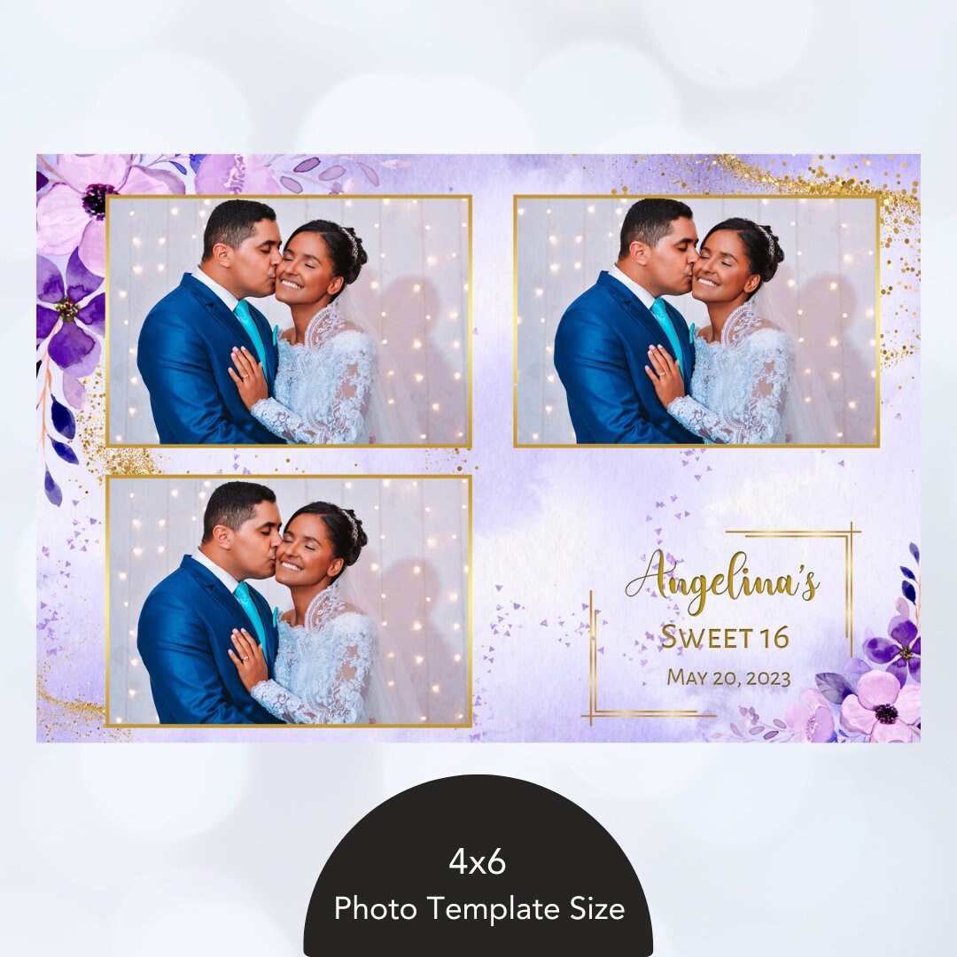 Quinceanera Photo Booth Template, Photo Booth Overlay, Photo Booth