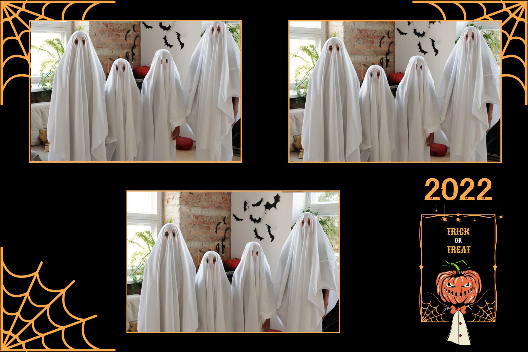 Photo Booth Template, Halloween Photo Booth Template, Pumpkin Template