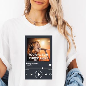 Custom Song Name T Shirt Gift For Birthday, Custom Artist Name Shirt, Custom Song Name T-Shirt, Favorite Song Tee, Custom Favorite Artist Tee