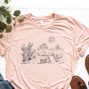 Arizona Kaktus T Shirt, Arizona Shirt, Wüste Shirt, Wüste T-Shirt, Arizona Kaktus Shirt, Grafik T-Shirt, Wüste Szene Tshirt, Wüste Tshirt
