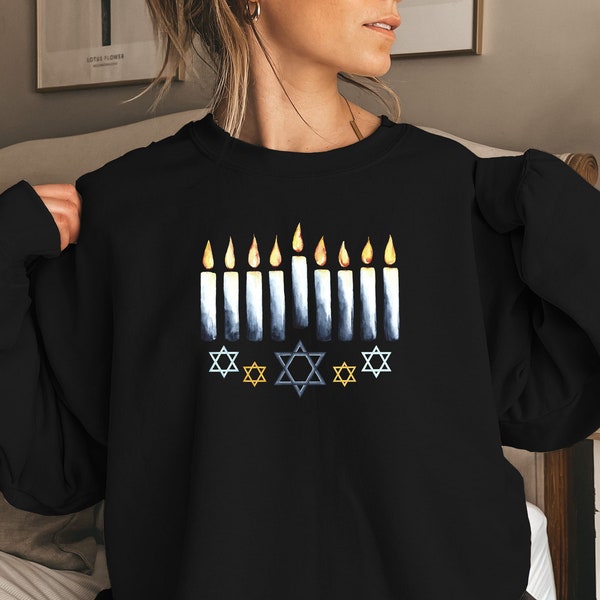 Hanukkah Shirt, Menorah Tshirt, Happy Hanukkah Jewish Shirt, Jewish Gift, Hanukkah Gift, Jewish Family Hanukkah Tee,