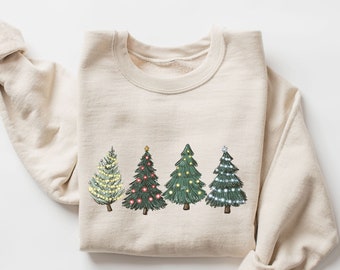 Green Tree Christmas Sweater, Christmas Sweater, Christmas Crewneck, Christmas Tree Sweatshirt, Holiday Sweaters for Women, Winter Sweatshir