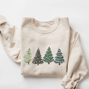 Green Tree Christmas Sweater, Christmas Sweater, Christmas Crewneck, Christmas Tree Sweatshirt, Holiday Sweaters for Women, Winter Sweatshir