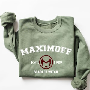 Maximoff scarlet witch Sweater Maximoff Est 1989 Sweatshirt, Maximoff 1989 Hoodie, Vintage Scarlet Witch Sweater,Maximoff Shırt,Gıft For Her