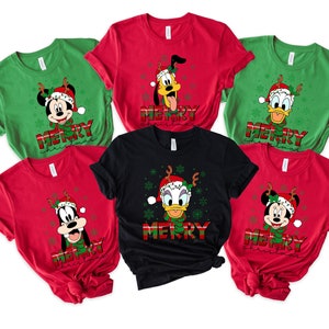 Disney Character Christmas shirt,Family Christmas Matching shirt, Custom Disneyland Christmas Shirt,Disney Christmas Gift,Christmas Shırt