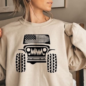 American offroad sweatshirt, Offroad forest shirt, USA Flag sweatshirt, US Offroad, 4WD offroad shirt, Amarican Flag, 4wd Flag Usa, gift for