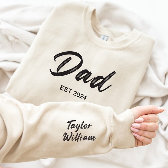 Grandpa Sweaters Personalised Dad Sweatshirt With Names On Sleeve