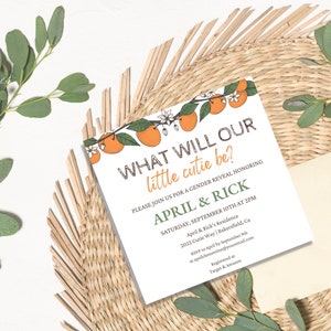 Little Cutie Gender Reveal Invitation | Digital, Print & Email| Gender Reveal Neutral invitation | Little Cutie Theme