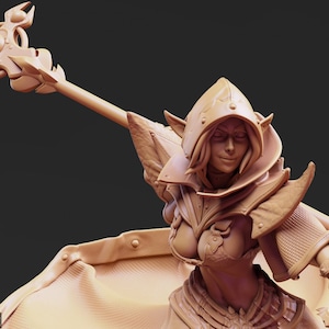 Drow Cleric - both variants included in 8k - SFW by PS Minis