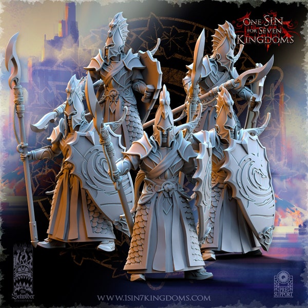 Silvermoor Elves Coastland Militia - in 8k - by The Beholder Miniatures