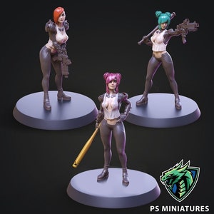 Cyberpunk Scrappers en 8k de PS Minis SFW/Pinups