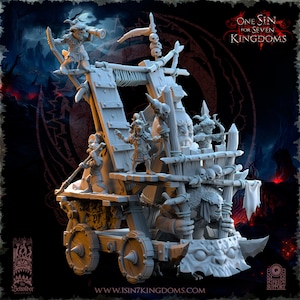 Black Horde Goblins Catapult - in 8k - by The Beholder Miniatures
