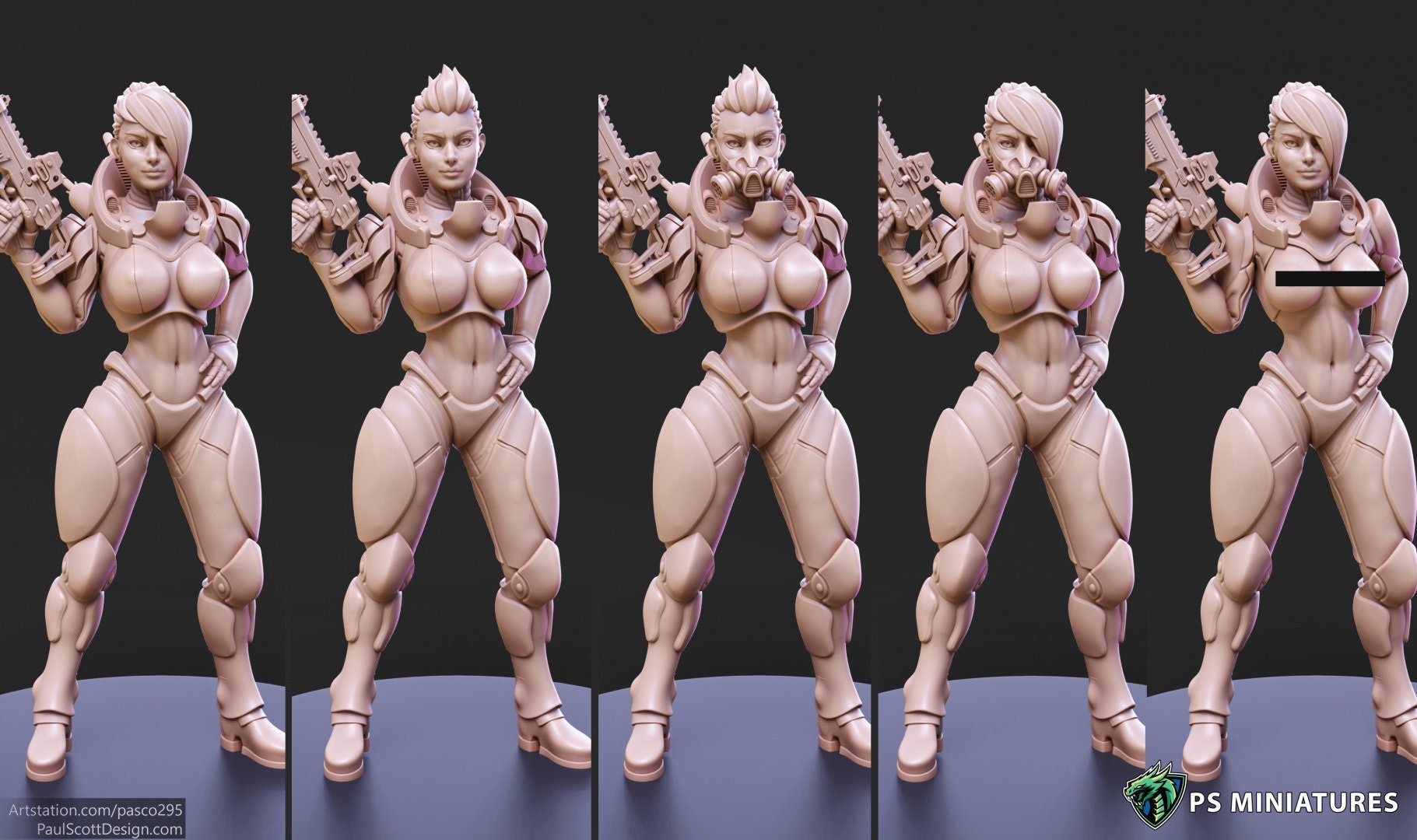 Cyberpunk Mercenaries in 8k PS Minis