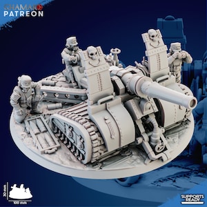 Field Artillery A - 100mm round Base - in 8k - by Ghamak