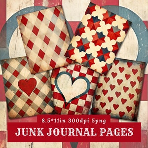 Papiers indésirables : pages vintage sur le thème du cirque avec motifs, éphémères du carnaval, albums de scrapbooking sur le thème de l'amour, feuille de collage numérique
