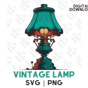 Lâmpada vitoriana SVG - design vintage, elegante e sofisticado, clipart transparente para projetos DIY, decoração de casa svg e artesanato sofisticado