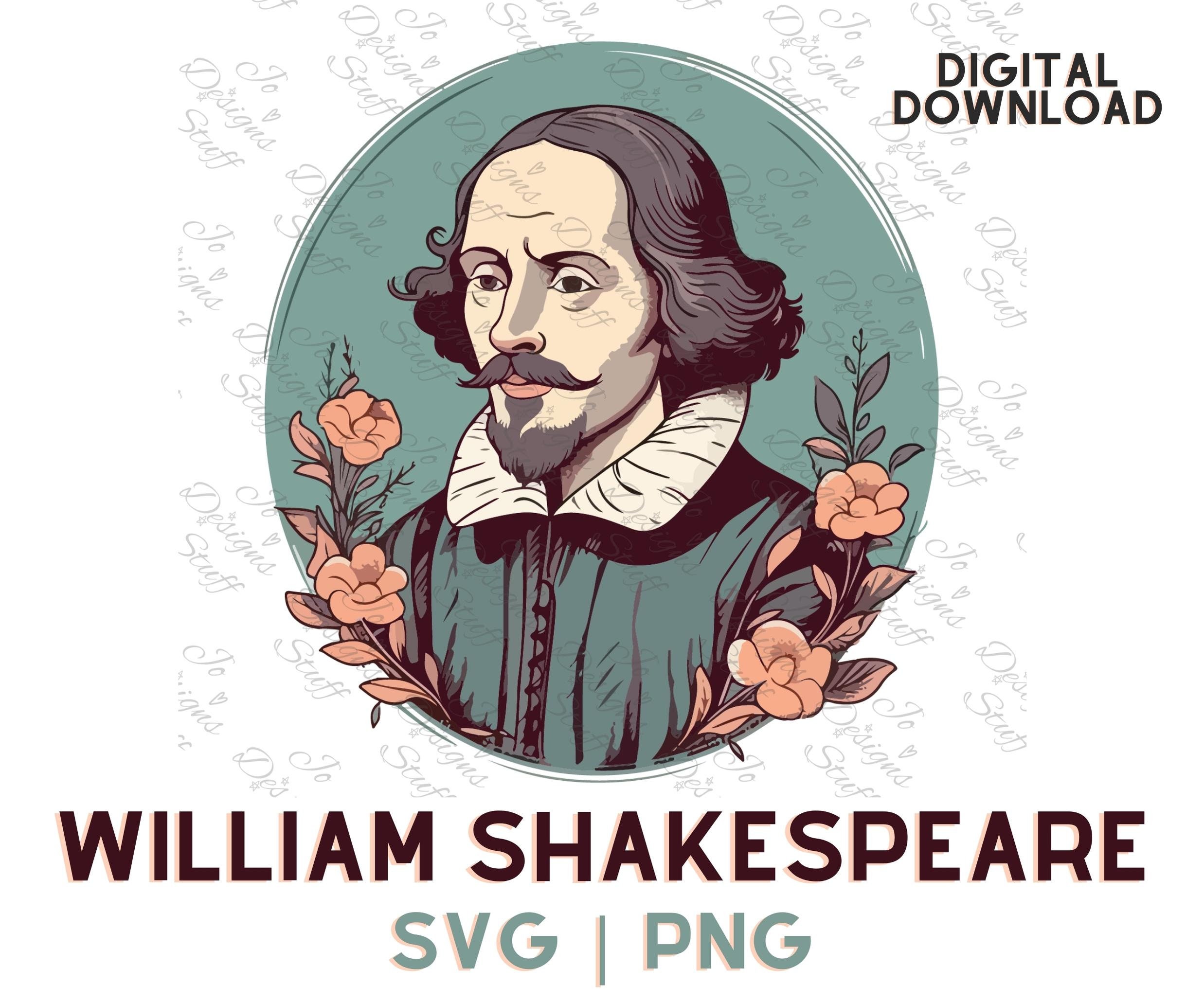 William Shakespeare Svg Png, Cartoon William Shakespeare Clipart Vector