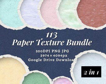Textured Digital Paper Bundle Soft and Rough Kraft Paper Backgrounds for Scrapbooking Junk Journal Collage Printable Vintage Recycled Paper