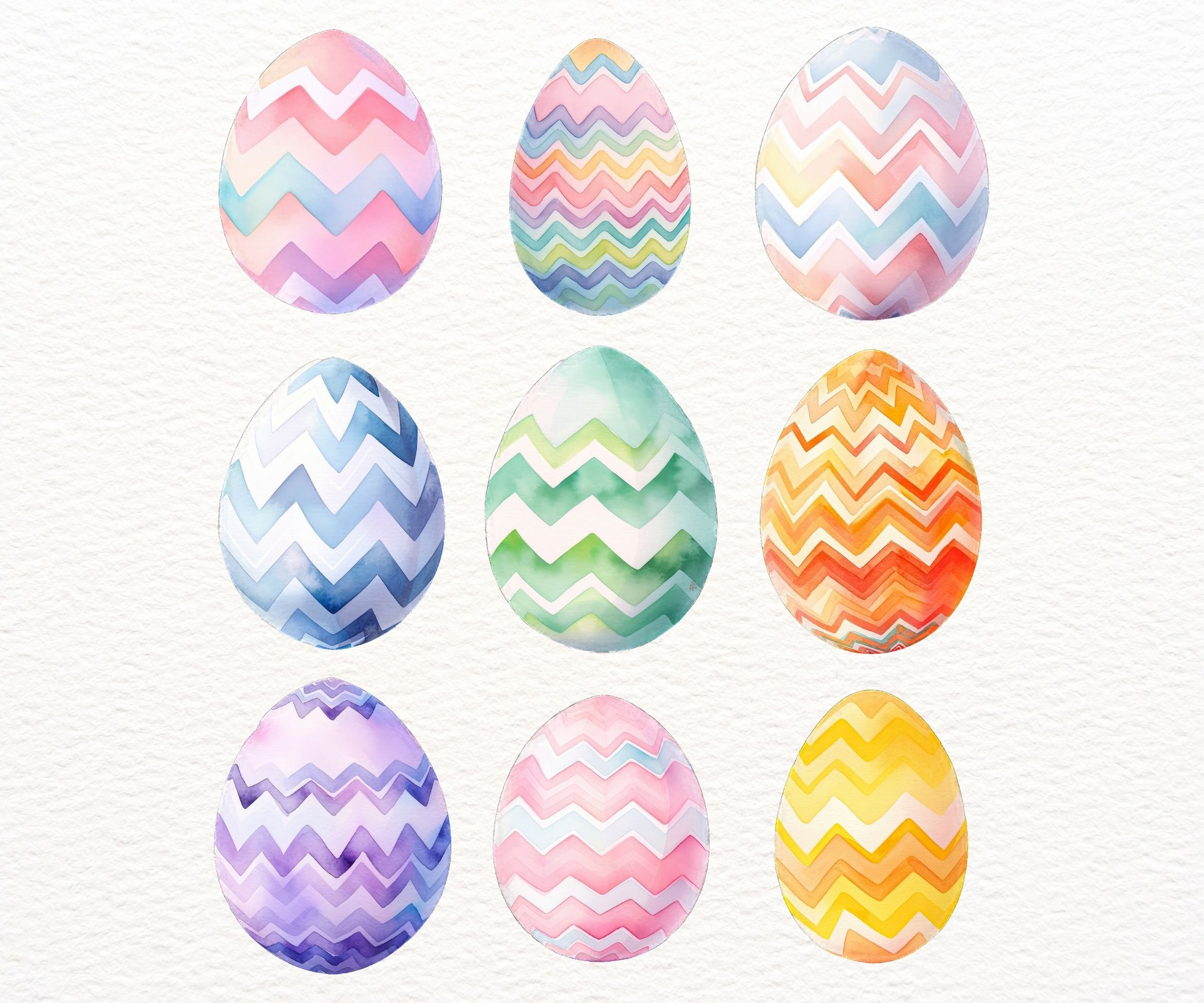 Easter Egg PNG Clipart Watercolor Patterned Eggs With Stars Floral ...