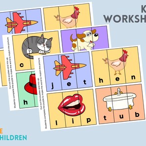 子供向けパズルワークシート、印刷可能な子供向けアクティビティシート、楽しい学習ゲーム、パズルの完成、教育用子供向け印刷物、子供向けアクティビティ