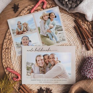 Mele Kalikimaka kerstkaartsjabloon, kerstkaart strandvakantie, actuele vakantiefotokaart, kerstkaart met warme wensen - EJ25