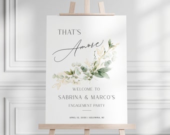 That's Amore Welcome Sign Template, Engagement Party Welcome Sign, Couples Shower Welcome Sign, Italian Rehearsal Dinner Welcome Sign - EJ22